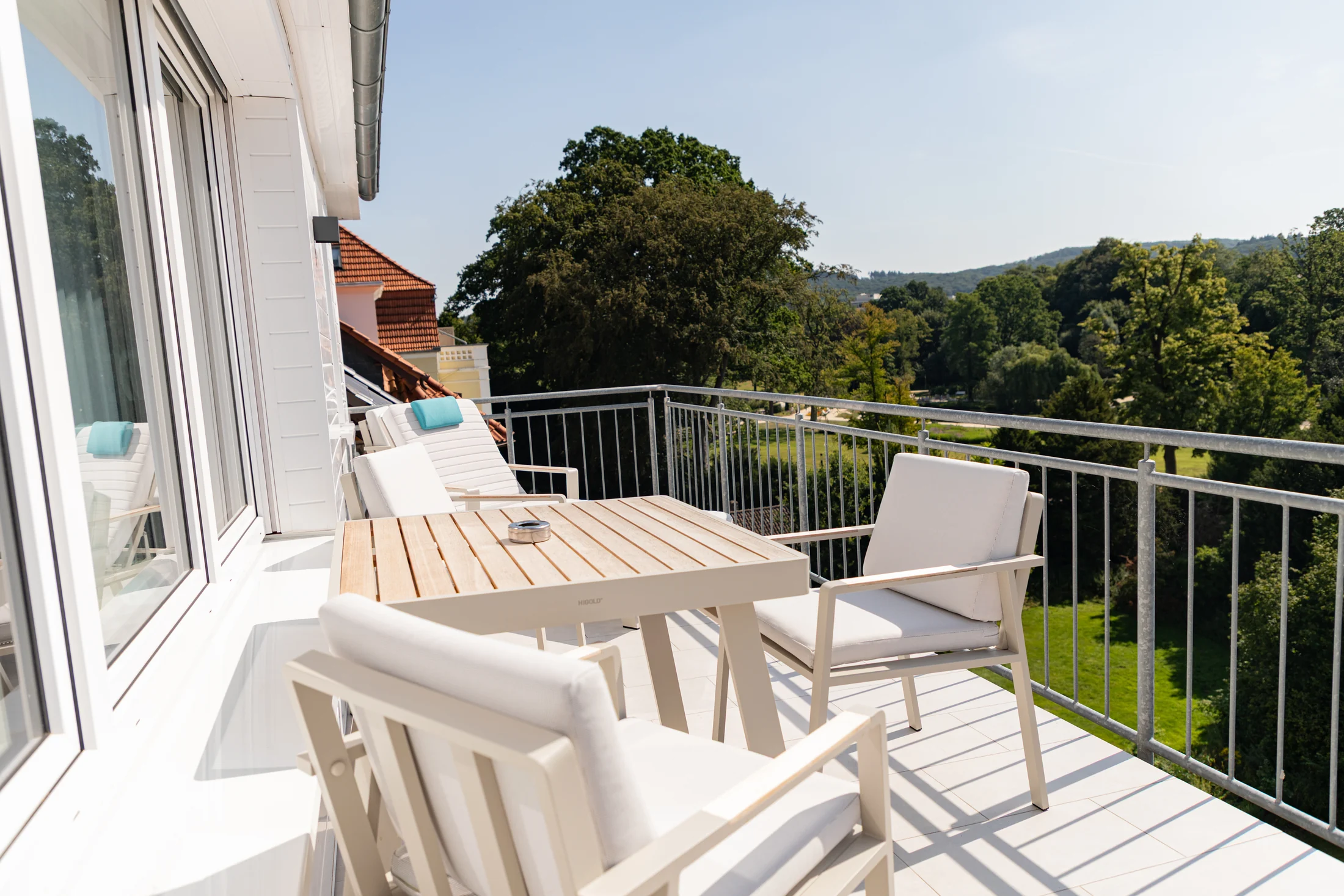 Balkon des Penthouses an der Villa am Kurpark
